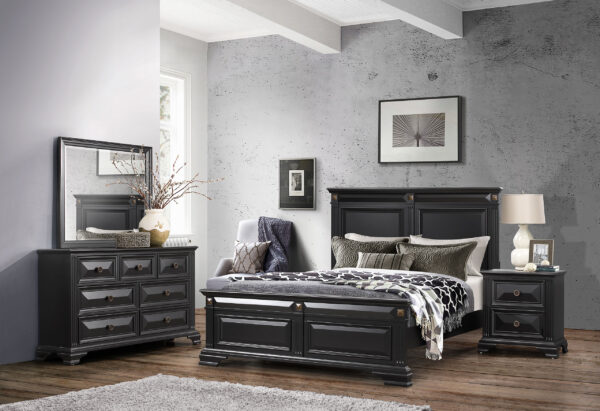 Carter Black King 4 PC Bedroom Set