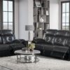 U5050 Charcoal/Black Sofa + Loveseat
