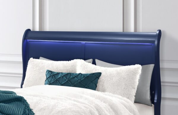 Charlie Blue Queen Bed