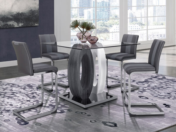 D1628 Bar Table + D915 Bar Stool Gray