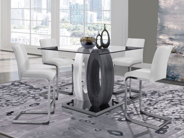 D1628 Bar Table + D915 Bar Stool White
