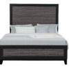 Lisbon Gray/Black Queen Bed