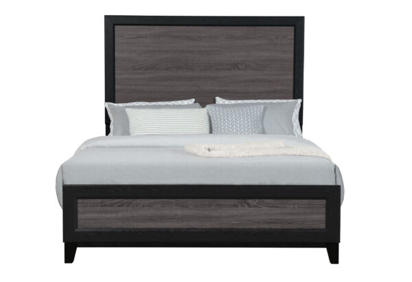 Lisbon Gray/Black Queen Bed