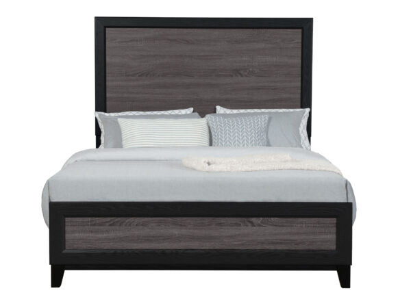 Lisbon Gray/Black Queen Bed
