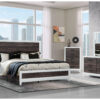 Lisbon Oak/White King Bed