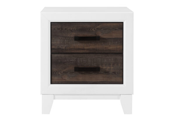 Lisbon Oak/White Nightstand