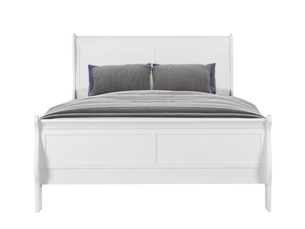 Louis White King Bed