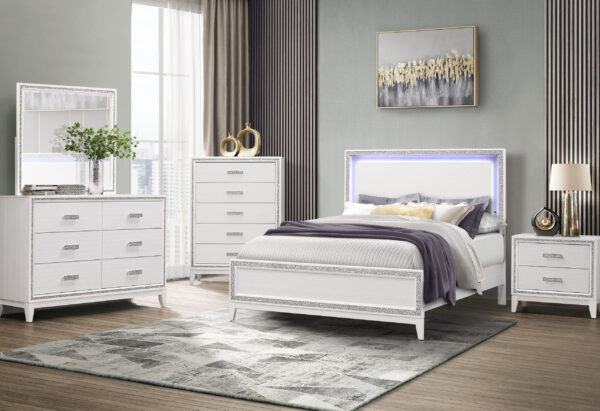 Lily White Full 4 PC Bedroom Set