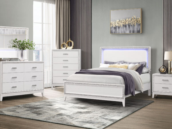 Lily White Full 4 PC Bedroom Set