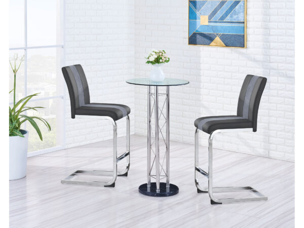 D208 Bar Table + D915 Bar Stool Gray