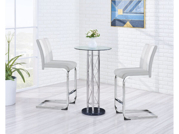D208 Bar Table + D915 Bar Stool White