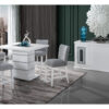 Monaco White Square Bar Table + Monaco 03 Bar Stools