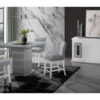 Monaco Silver Square Bar Table + Monaco 03 Bar Stools