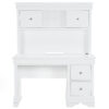 Pompei White Desk + Hutch