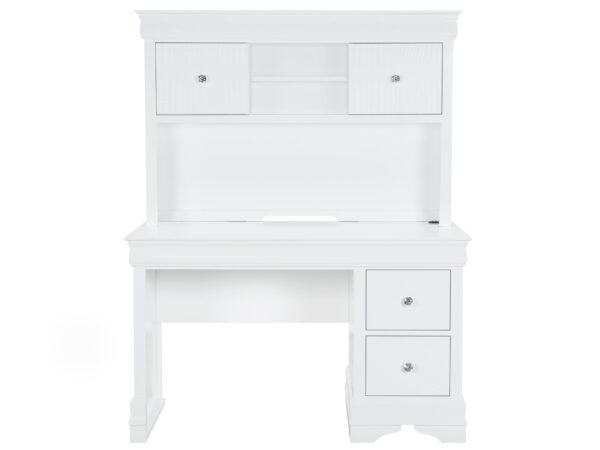 Pompei White Desk + Hutch