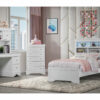 Pompei White Desk + Hutch