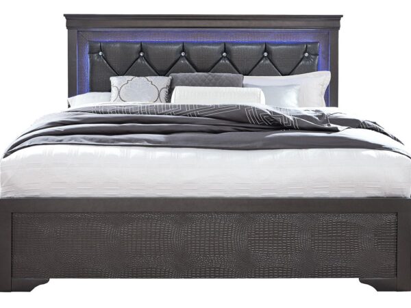Pompei Gray Queen bed
