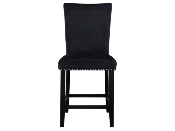 D04 Black Velvet Bar Stool