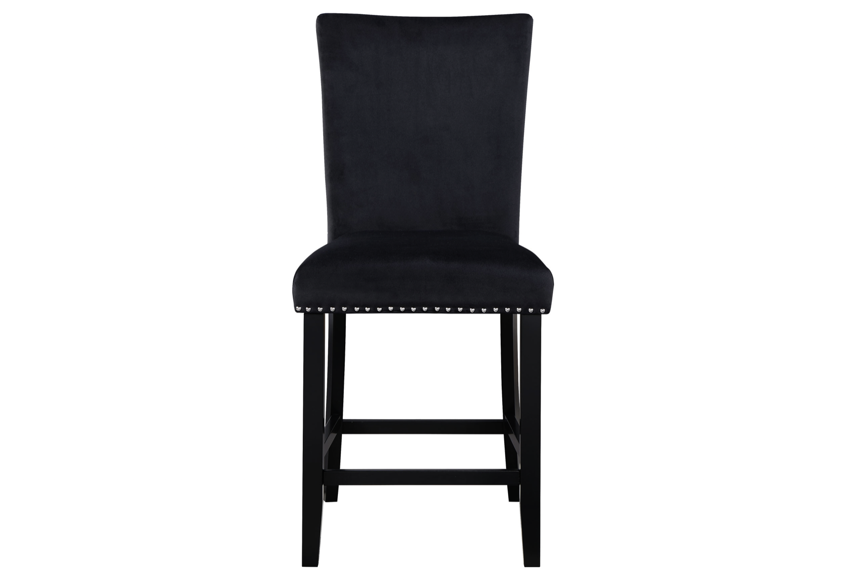 D04 Black Velvet Bar Stool