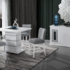 Monaco White Square Bar Table + Monaco 03 Bar Stools