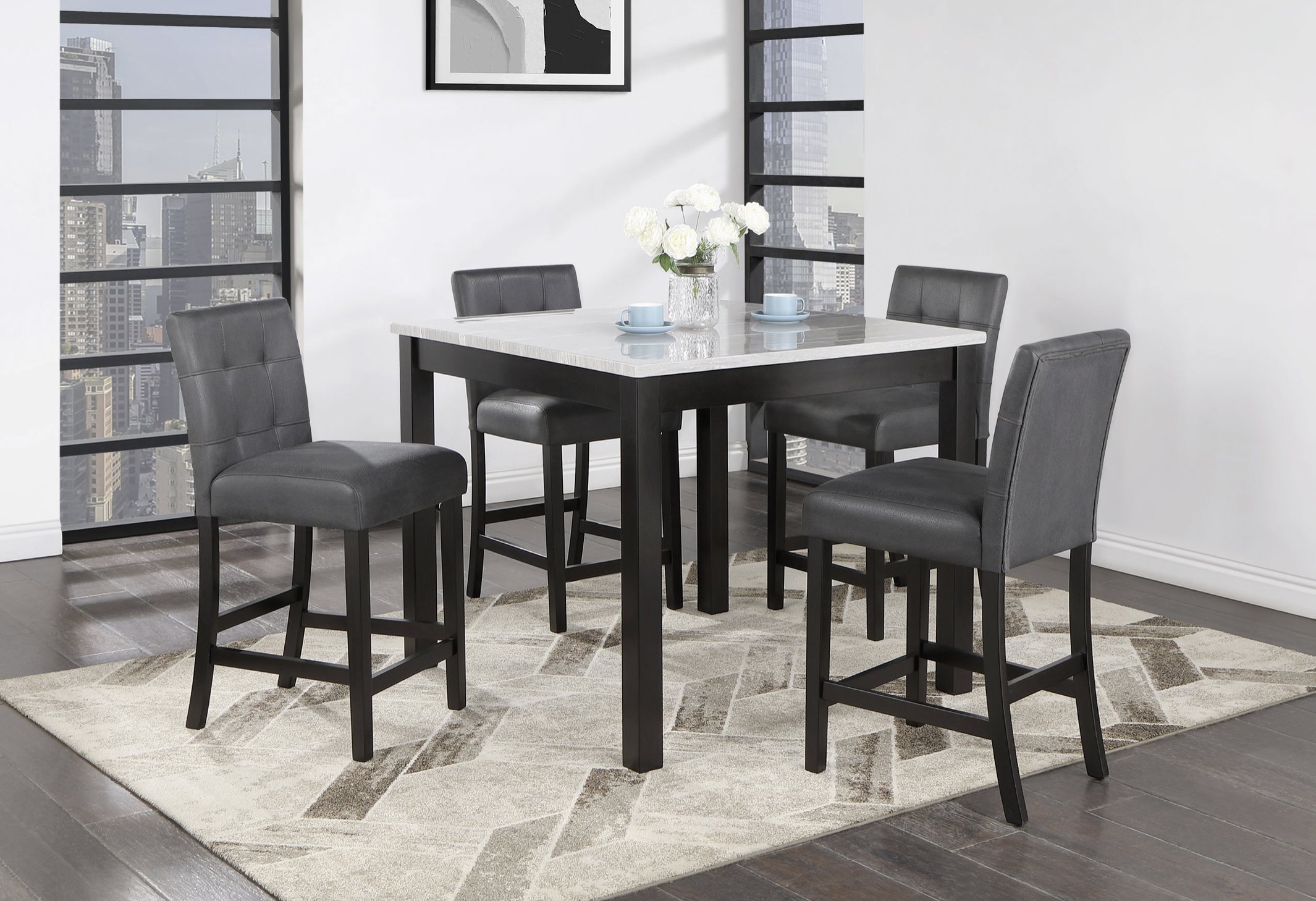 D4052 Bar Table and 4 Bar Stools