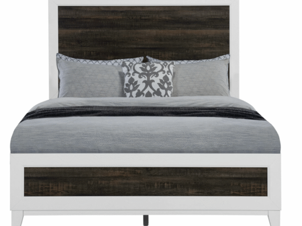 Lisbon Oak/White King Bed