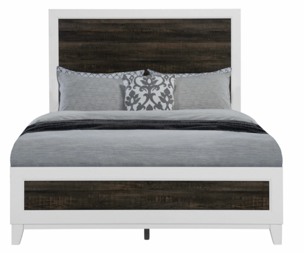 Lisbon Oak/White King Bed