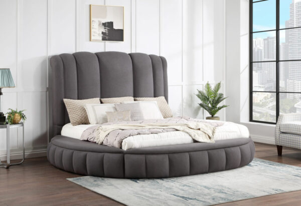 Snow Grey King Bed