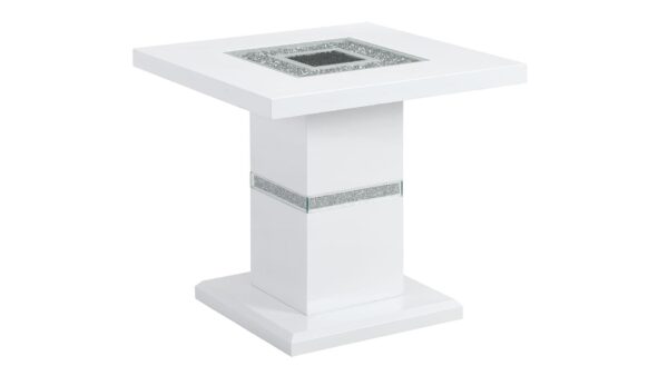 Monaco White End Table