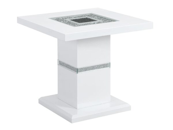 Monaco White End Table