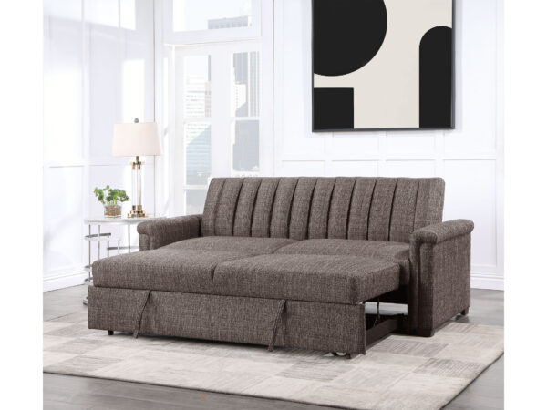 U0201 Dark Brown Pull Out Sofa Bed