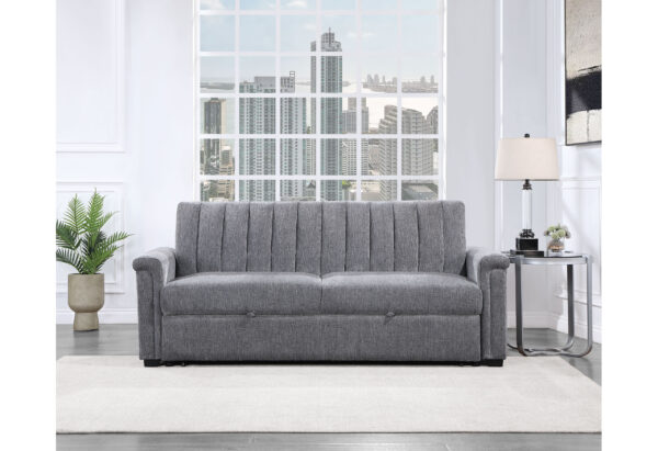 U0201 Gray Pull Out Sofa Bed