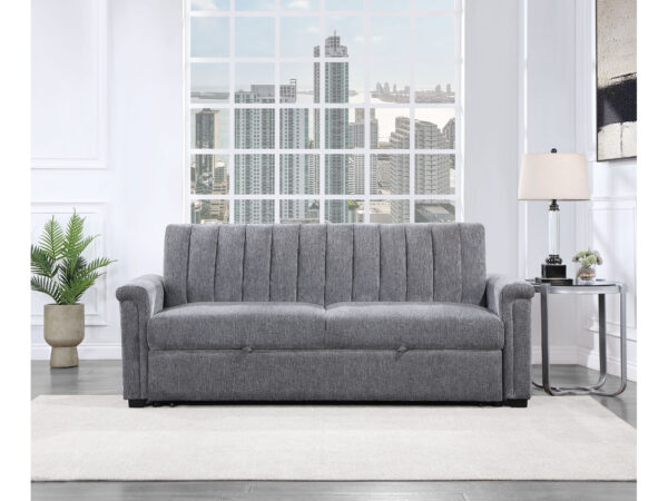 U0201 Gray Pull Out Sofa Bed