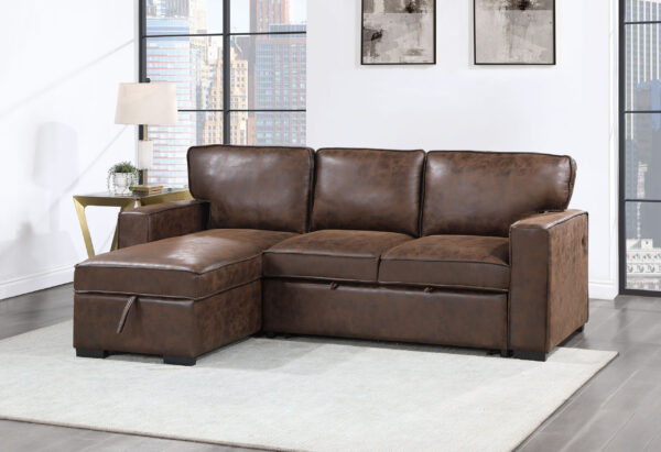 U0203 Coffee Pull Out Sofa Bed
