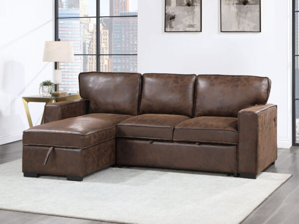 U0203 Coffee Pull Out Sofa Bed