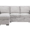 U0203 Light Gray Pull Out Sofa Bed