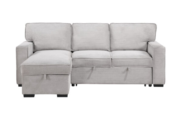 U0203 Light Gray Pull Out Sofa Bed