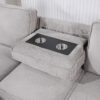 U0203 Light Gray Pull Out Sofa Bed