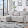 U0203 Light Gray Pull Out Sofa Bed
