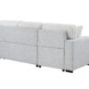 U0204 Light Gray + White Pull Out Sofa Bed