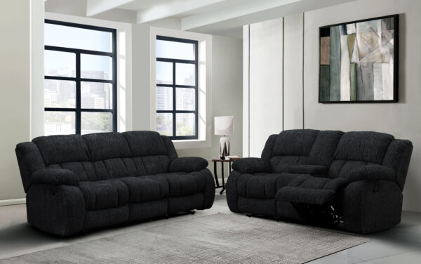 U250 Ebony Sofa + Loveseat