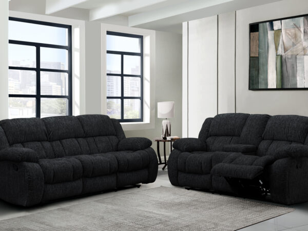 U250 Ebony Sofa + Loveseat