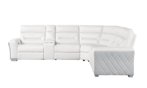 U2682 White Blanche/Gray Sectional