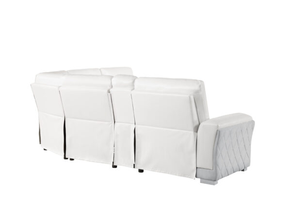 U2682 White Blanche/Gray Sectional