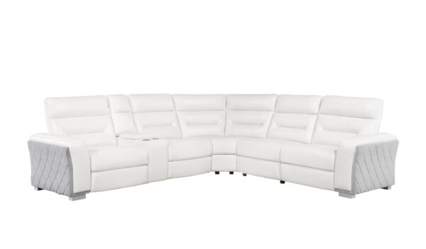 U2682 White Blanche/Gray Sectional