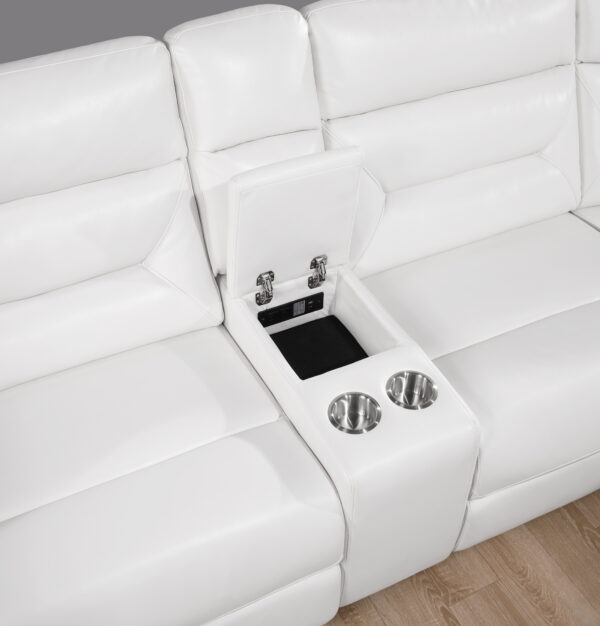 U2682 White Blanche/Gray Sectional