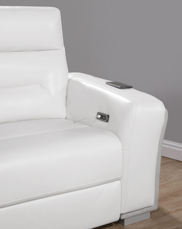 U2682 White Blanche/Gray Sectional