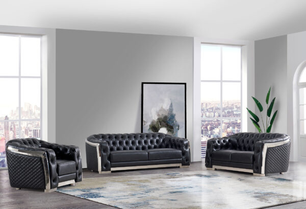 U341 Blanche Charcoal Sofa/Loveseat