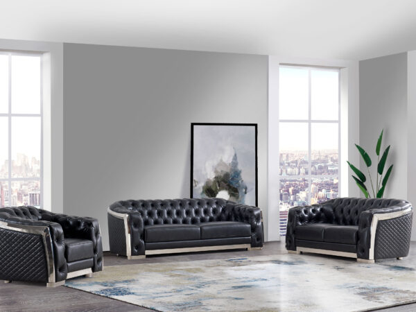 U341 Blanche Charcoal Sofa/Loveseat