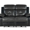 U5050 Charcoal + Black Loveseat